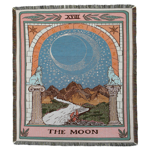 The Moon Woven Throw Blanket Picnic Blanket Sofa Covers 130 x 160 CM