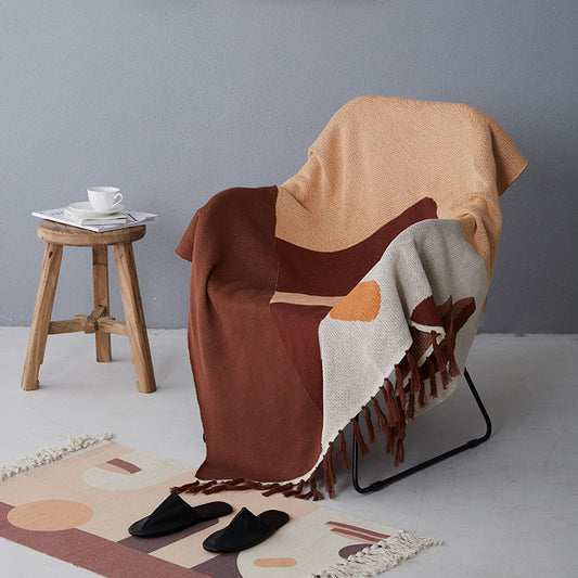 Geometric Throw Sofa Blanket & Picnic Towel