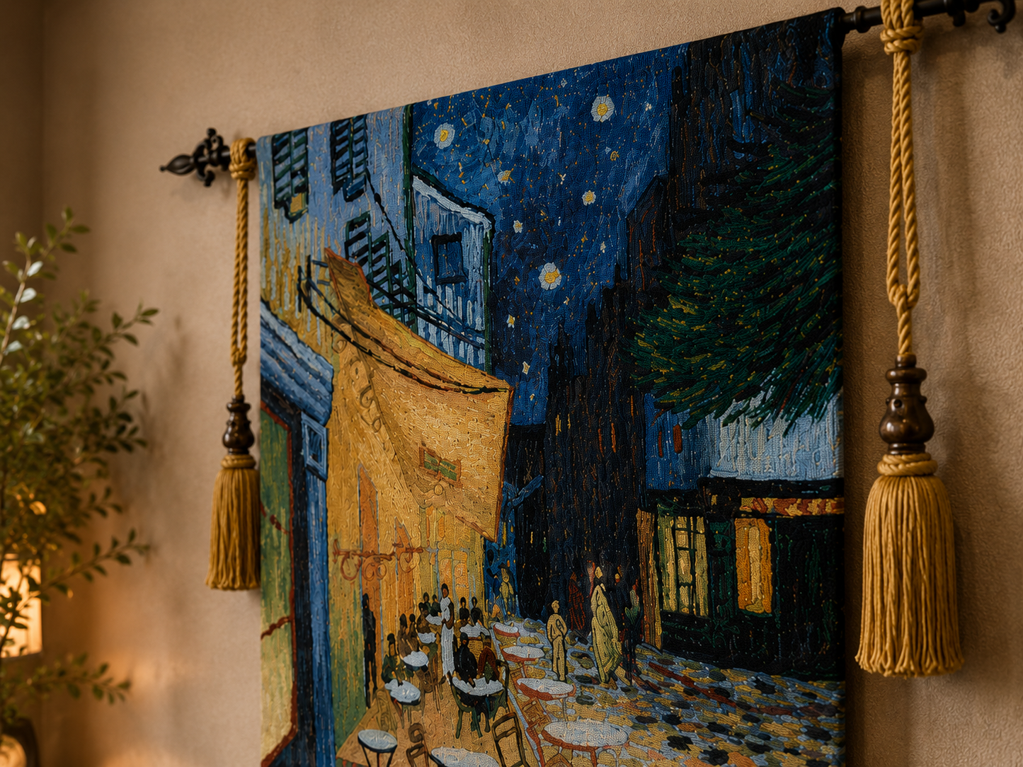 The Café Terrace at Night-Tapestry Wall Hanging Wall Arts 100X 138 CM