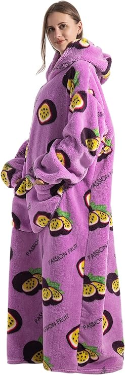 Extra Long Wearable Blanket Hoodie 140 cm