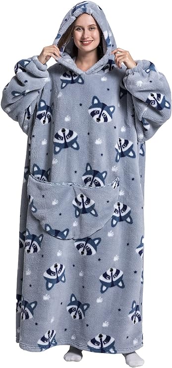 Extra Long Wearable Blanket Hoodie 140 cm