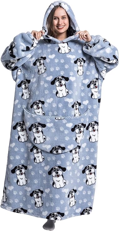 Extra Long Wearable Blanket Hoodie 140 cm