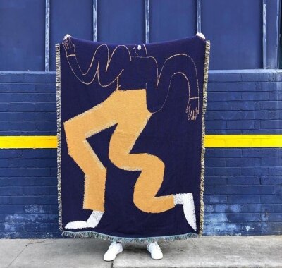 Boho Woven Throw Blanket Picnic Blanket Couch Throws 130 x 160 CM