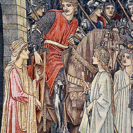 William Morris Holy Grail Tapestries Departure Woven Tapestry Wall Art Hanging