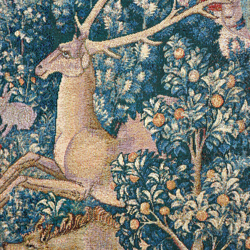 Unicorn Medieval Tapestry Wall Hanging | Vintage Woven Wall Art Home Decor