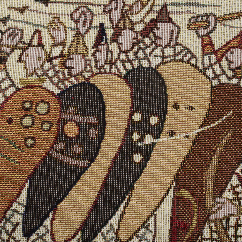 Long Bayeux Tapestry Battle of Hastings - Horizontal Woven Wall Art, Medieval History Decor for Living Room, 146x45cm