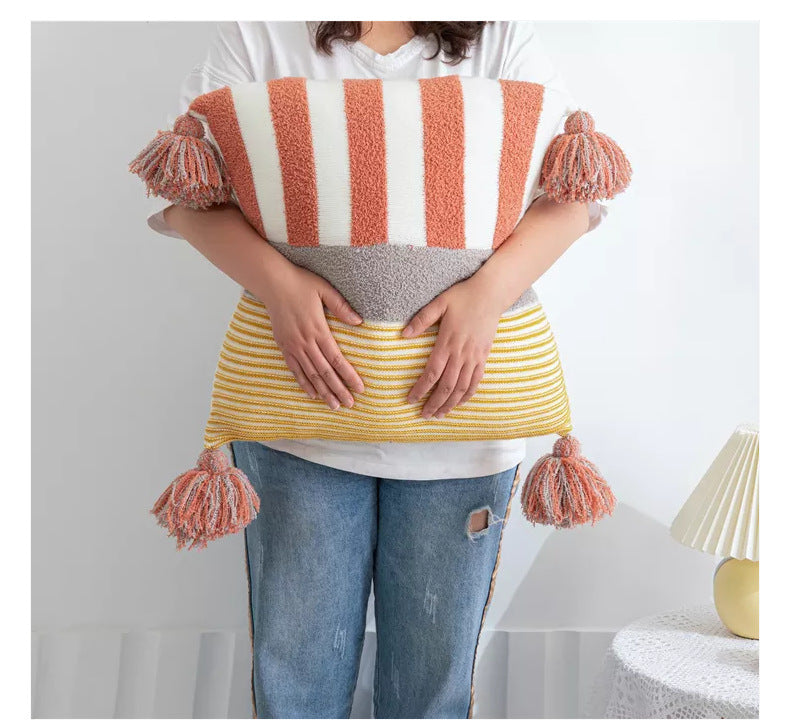 Woven Boho Cushion Cover Home Decorative Pillow Case 45 x 45 CM