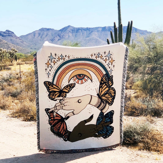 Boho Woven Throw Blanket Picnic Blanket Sofa Covers 130 x 160 CM