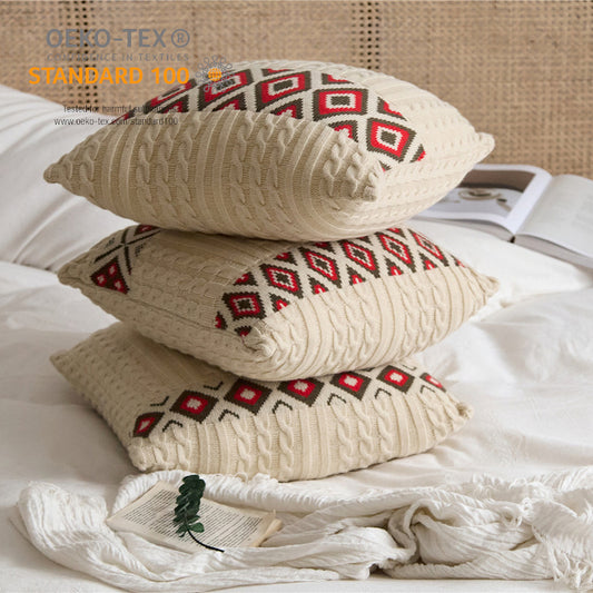 Woven Boho Cushion Cover Home Decorative Pillow Case