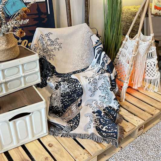 Woven Tapestry Throw Blanket Picnic Blanket Sofa Covers 130 x 160 CM