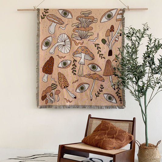 Boho Woven Throw Blanket Picnic Blanket Sofa Covers 130 x 160 CM