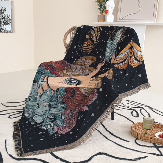 Boho Woven Throw Blanket Picnic Blanket Sofa Covers 130 x 160 CM