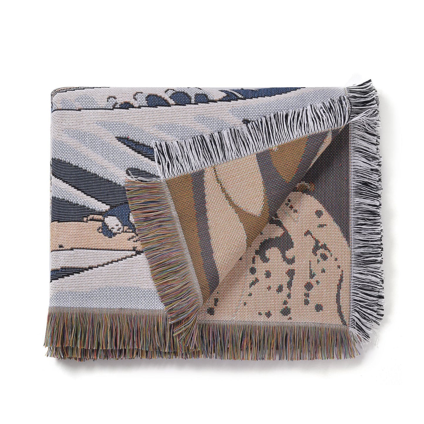 Woven Tapestry Throw Blanket Picnic Blanket Sofa Covers 130 x 160 CM