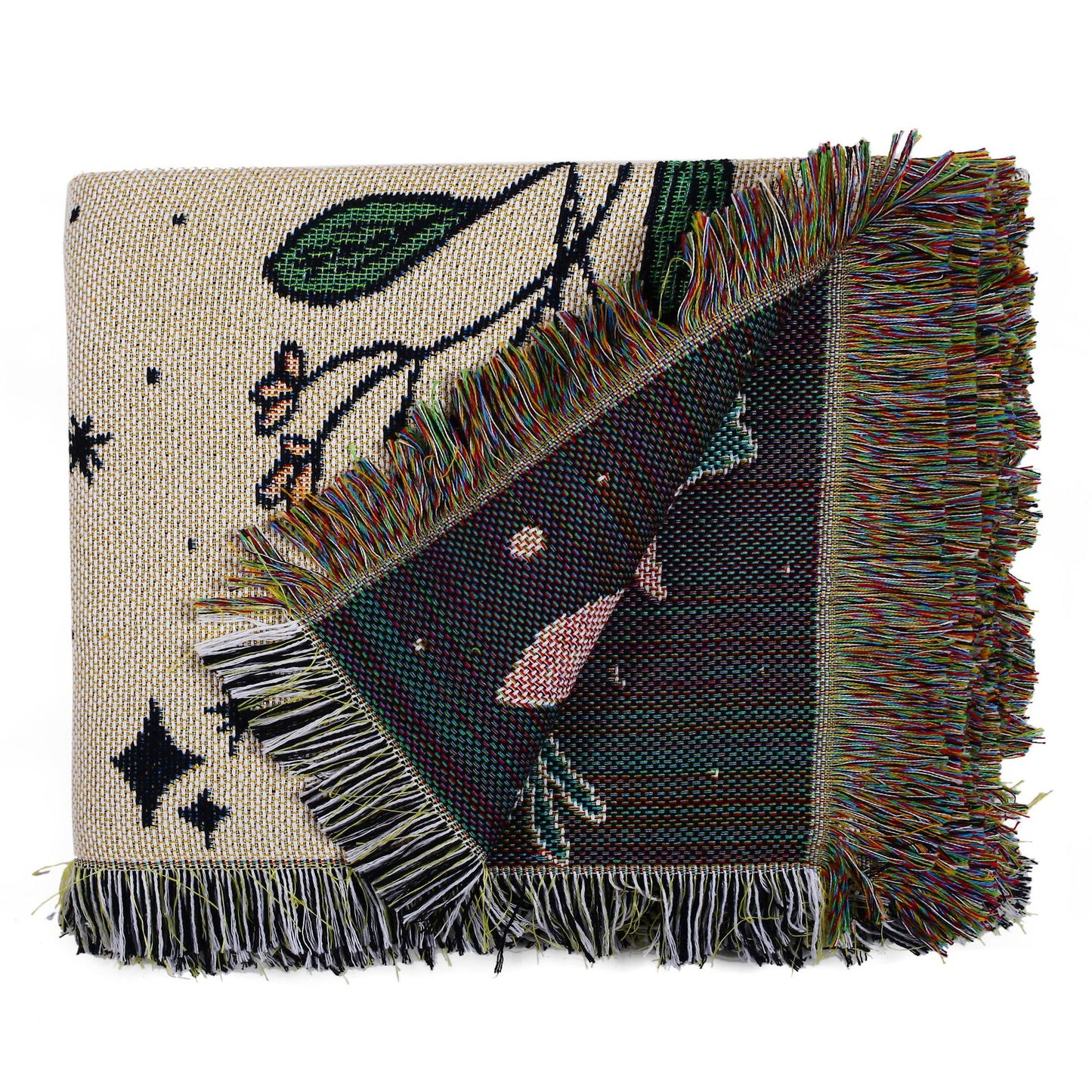 Boho Woven Throw Blanket Picnic Blanket Couch Throws 130 x 160 CM