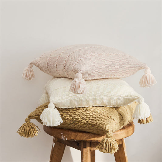 Woven Boho Cushion Cover Home Decorative Pillow Case 45 x 45 CM