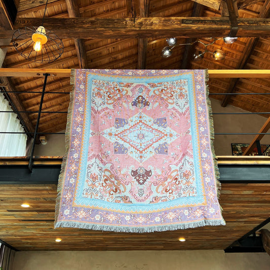 Woven Tapestry Throw Blanket Picnic Blanket Sofa Covers 130 x 160 CM