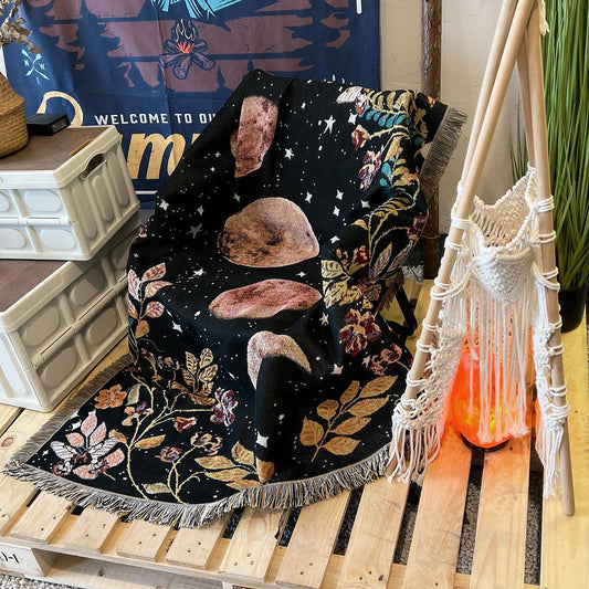 Woven Tapestry Throw Blanket Picnic Blanket Sofa Covers 130 x 160 CM