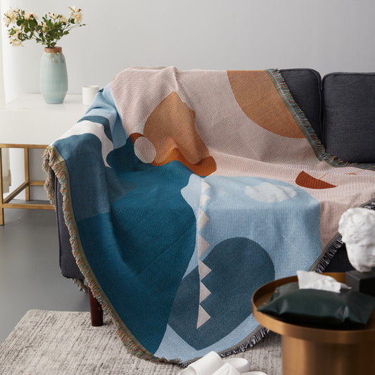 Abstract Throw Sofa Blanket & Picnic Towel