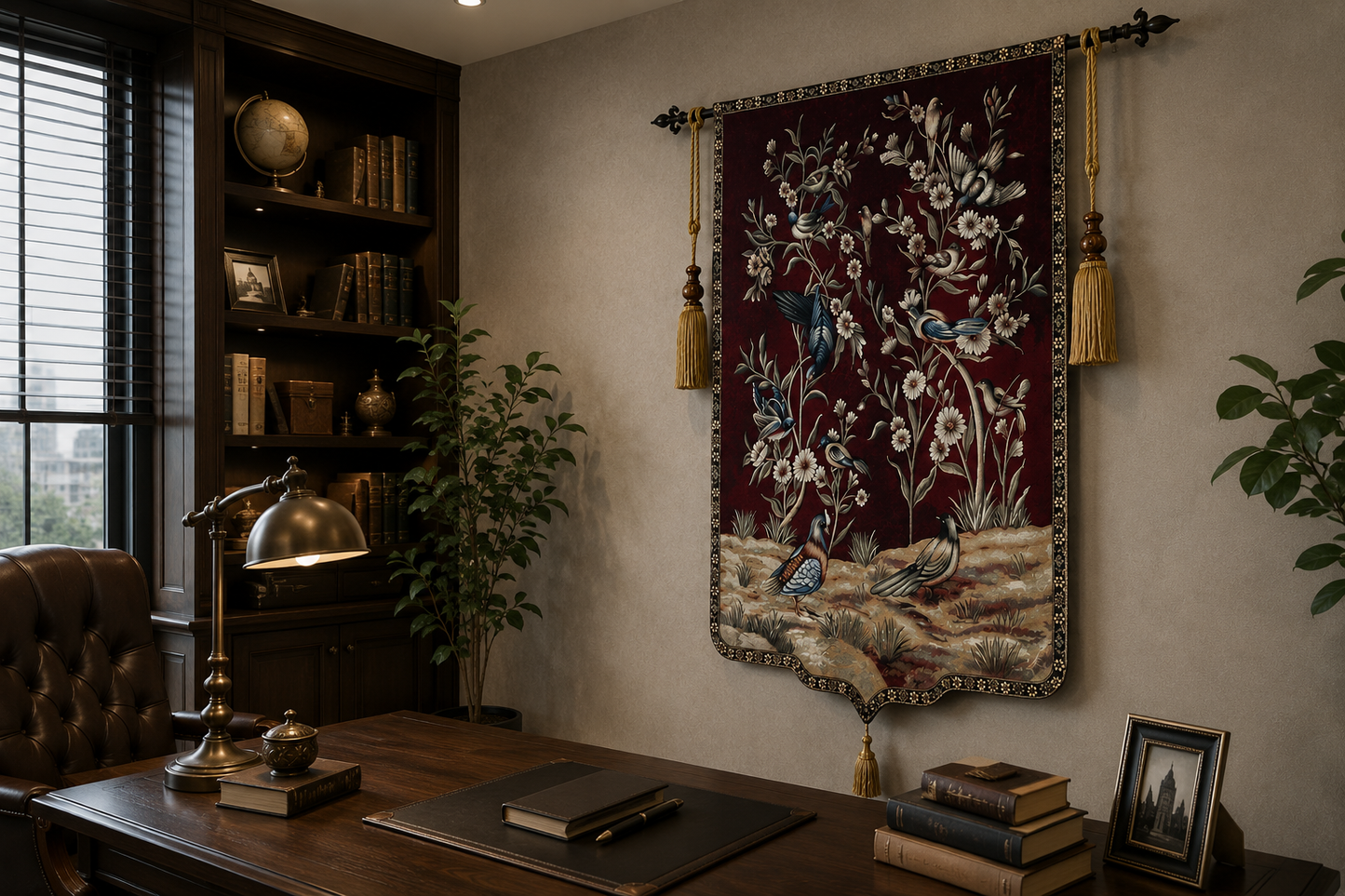 WilFloral Birds Tapestry Wall Hanging | Vintage Woven Wall Art Home Decor 90x140cm