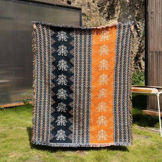 Boho Woven Throw Blanket Picnic Blanket Couch Throws 130 x 160 CM