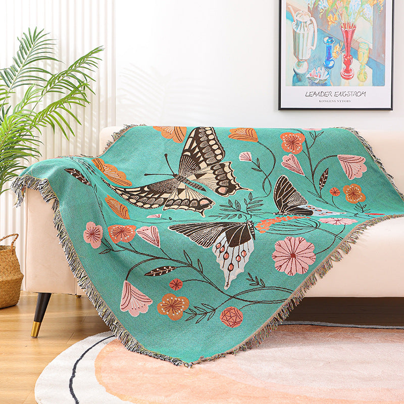 Butterfly Throw Sofa Blanket & Picnic Towel
