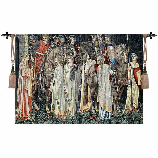 William Morris Holy Grail Tapestries Departure Woven Tapestry Wall Art Hanging