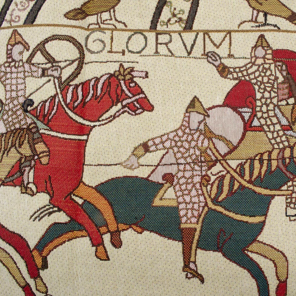 Long Bayeux Tapestry Battle of Hastings - Horizontal Woven Wall Art, Medieval History Decor for Living Room, 146x45cm