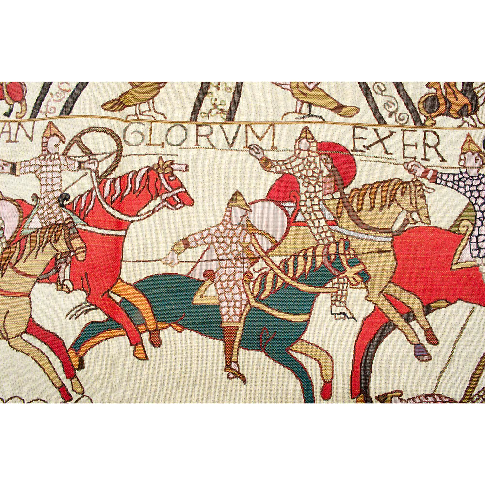 Long Bayeux Tapestry Battle of Hastings - Horizontal Woven Wall Art, Medieval History Decor for Living Room, 146x45cm