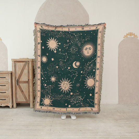 Constellation Woven Throw Blanket Picnic Rug Couch Blanket