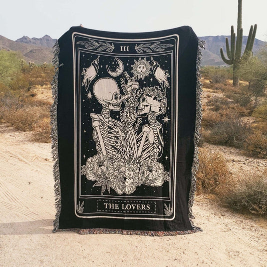 Skeleton Woven Tapestry Throw Blanket Picnic Blanket Sofa Covers 130 x 160 CM