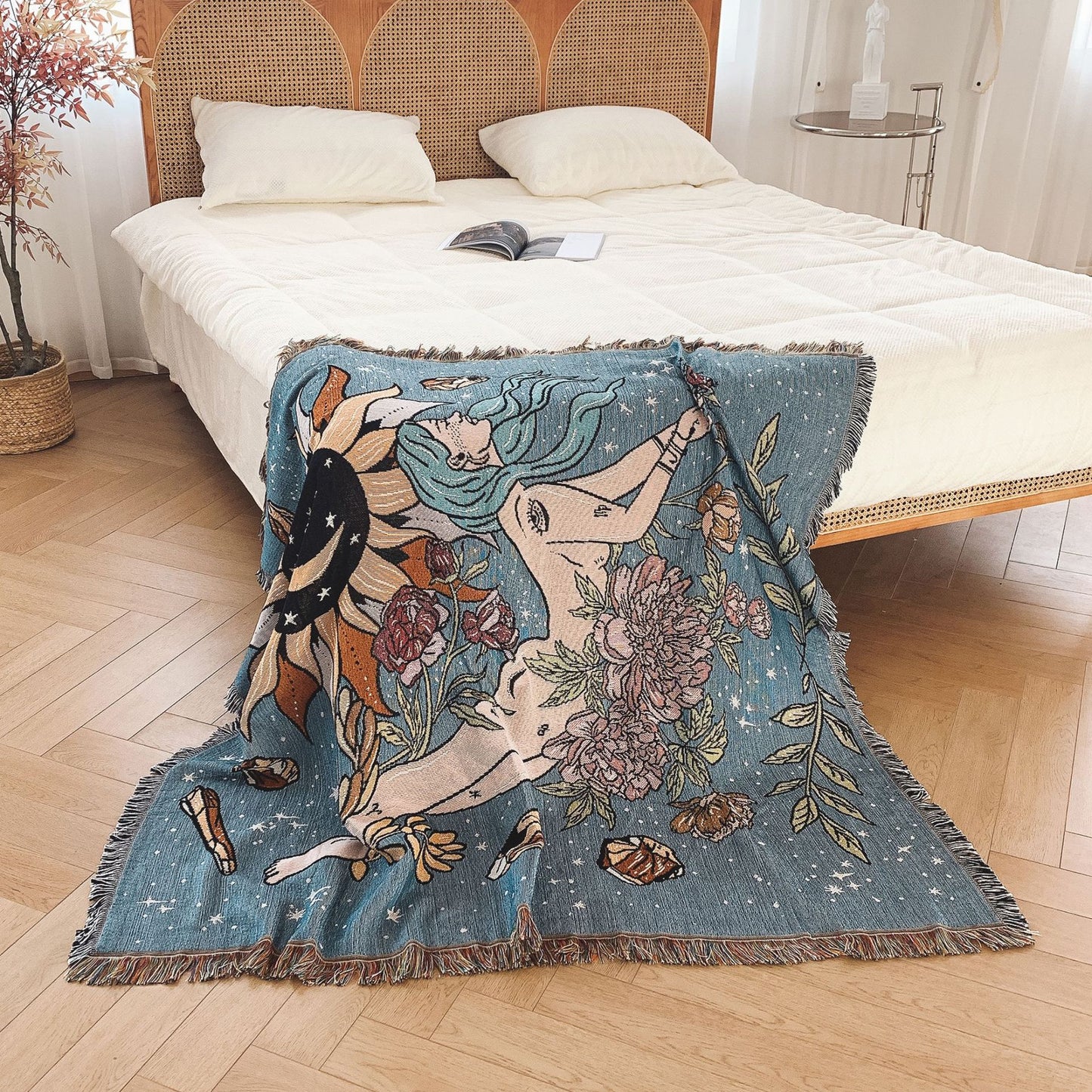 Boho Woven Throw Blanket Picnic Blanket Sofa Covers 130 x 160 CM