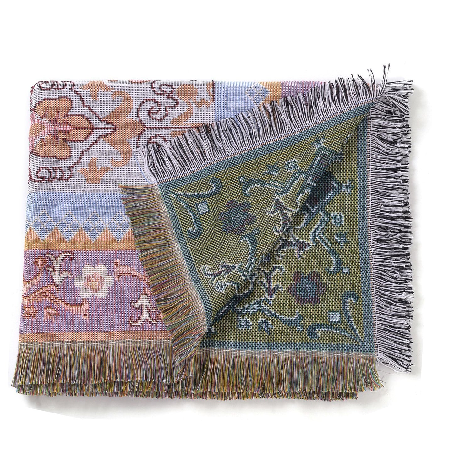 Woven Tapestry Throw Blanket Picnic Blanket Sofa Covers 130 x 160 CM