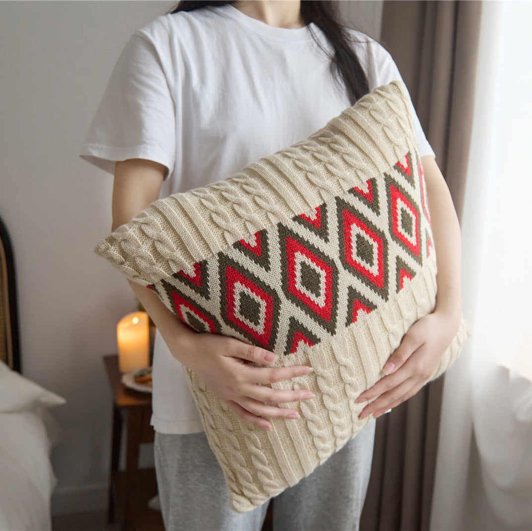 Woven Boho Cushion Cover Home Decorative Pillow Case