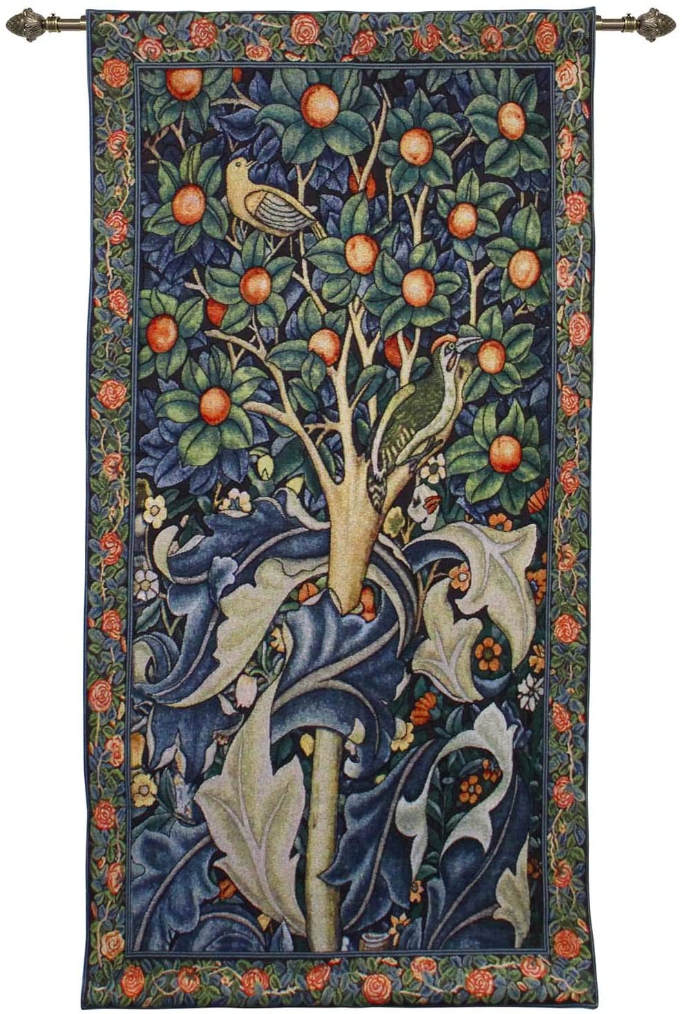 Woodpecker French Wall Tapestry By William Morris Home Deco 138 X 68 cm
