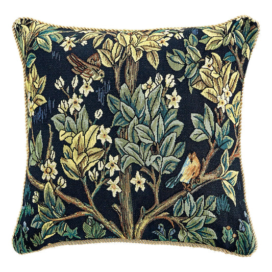 Tapestry Cushion Cover Decorative Sofa Cushions with Tree of Life by William Morris 45 X 45 CM